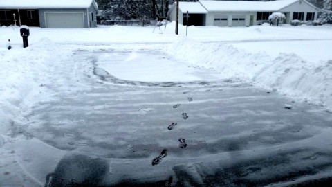 After clearing the driveway